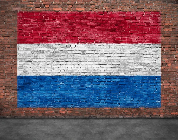 Прапор Нідерландів і переднього плану — стокове фото