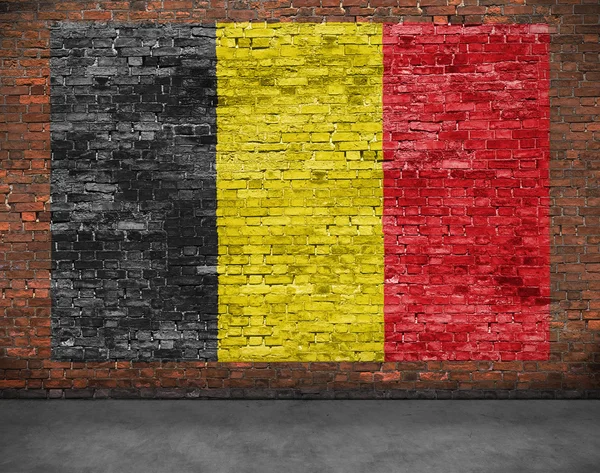 Bandera de Bélgica y suelo — Foto de Stock