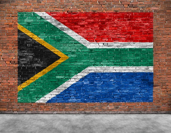 Flagge der Republik Südafrika und Vordergrund — Stockfoto