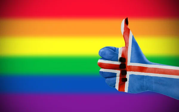 Позитивное отношение Исландии к ЛГБТ-сообществу — стоковое фото
