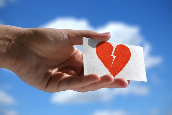 Symbol of broken heart — Stock Photo, Image