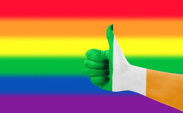 Foto de conceito - Atitude positiva da Irlanda para a comunidade LGBT — Fotografia de Stock