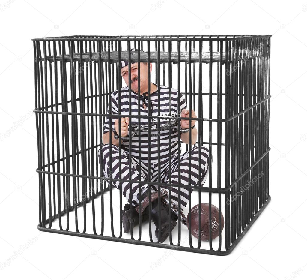 Prisoner in cage — Stock Photo © yoka66 90509594