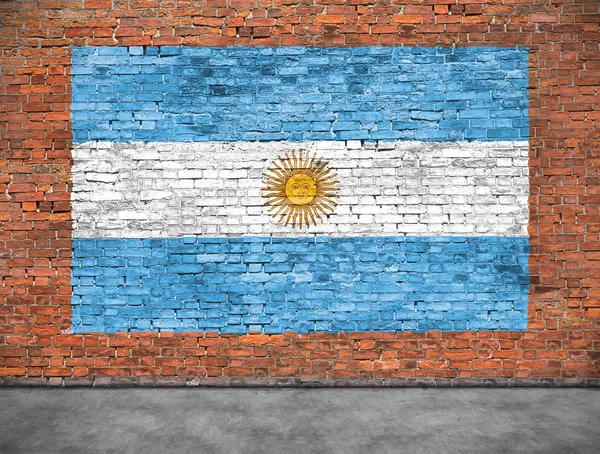 Bandera de Argentina y primer plano — Foto de Stock