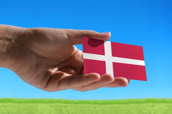 Bandera pequeña de Danmark — Foto de Stock