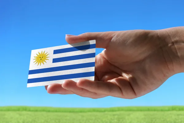 Bandera pequeña de Uruguay — Foto de Stock