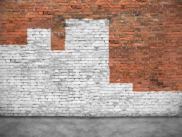 Old brick wall painted white — Stock Photo, Image