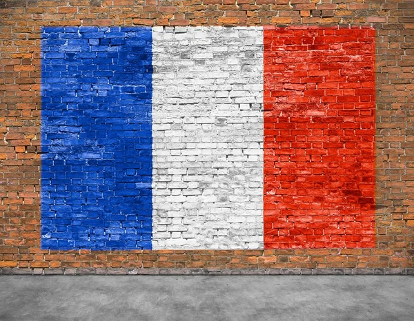 프랑스와 전경의 국기 — 스톡 사진