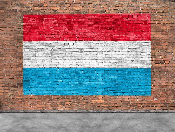 Flag of Luxembourg and foreground Royalty Free Stock Images