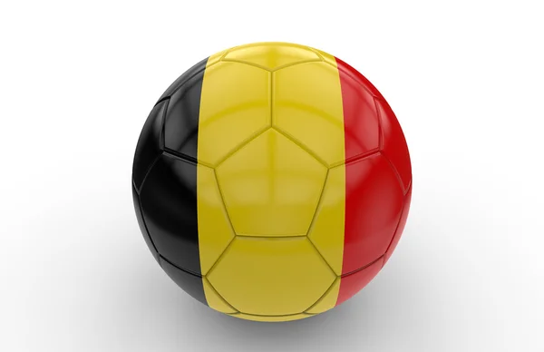Bola de futebol com bandeira belga — Fotografia de Stock