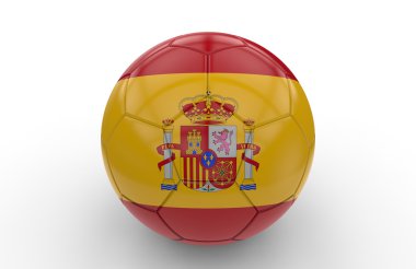 Futbol topuyla İspanya bayrağı