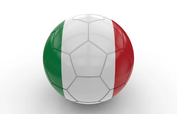 Футбольний м'яч з італійської прапор — стокове фото