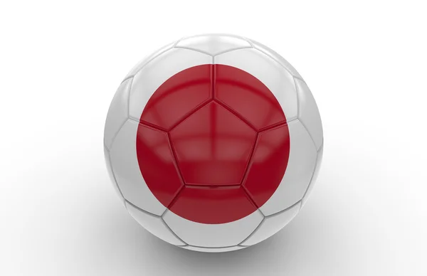 Voetbal met Japanse vlag — Stockfoto