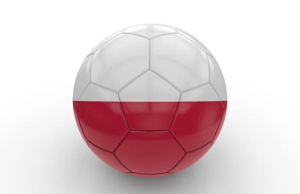 Pallone da calcio con bandiera lucida — Foto Stock