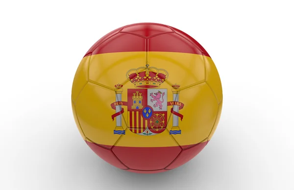 Fotboll med Spanien flagga — Stockfoto