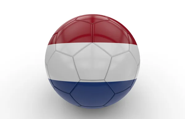 Soccer ball with Netherland flag; 3d rendering — Stock Photo, Image