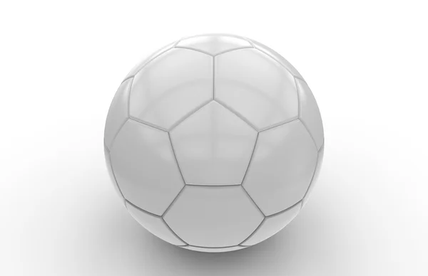 Beyaz futbol topu; 3D render — Stok fotoğraf
