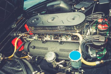 Bir vintage motor yakın çekim