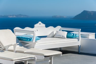 Caldera - Santorini manzaralı güzel Teras