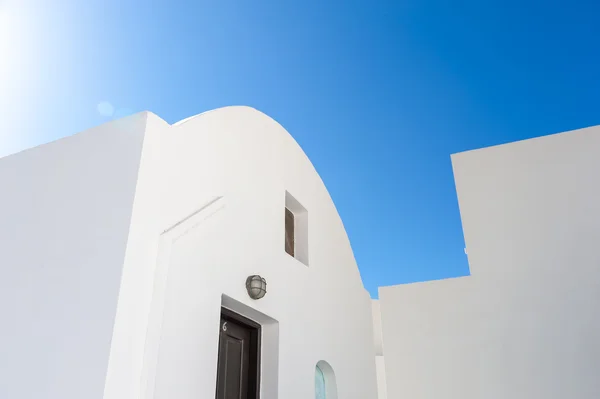 Fehér házi Santorini — Stock Fotó