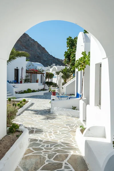 Egy faluban, a Santorini sziget képe — Stock Fotó