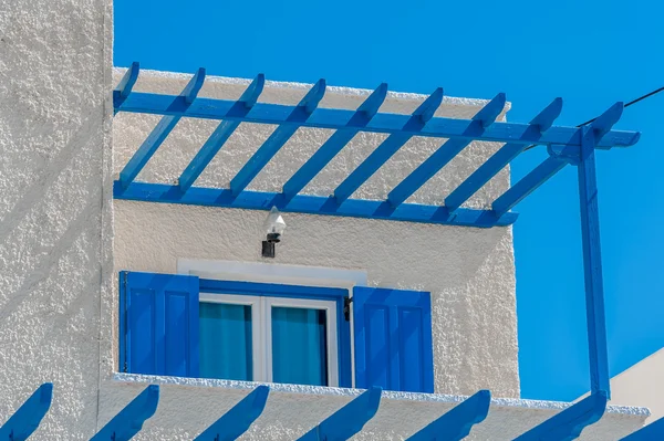 Detailní záběr na tradiční dům v Santorini — Stock fotografie