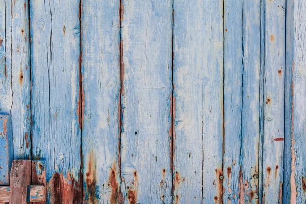 Текстура дерев'яної панелі, пофарбованої в синій колір — стокове фото