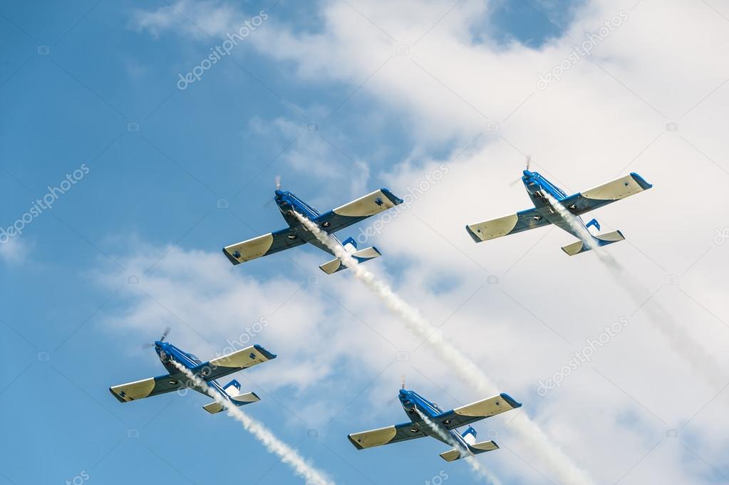 Airplanes on airshow