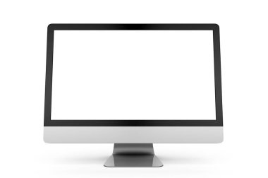 Pc monitör modeli, 3B illüstrasyon.