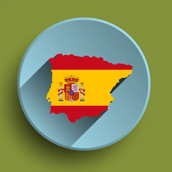 Spanien flat ikonen — Stock vektor