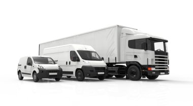 Delivery vehicles clipart
