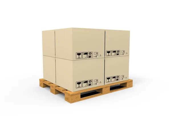 Pallet with boxes — Stock Photo, Image