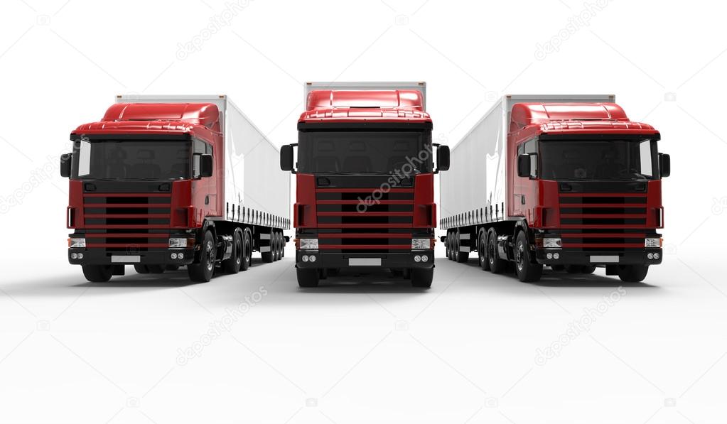 Red trucks