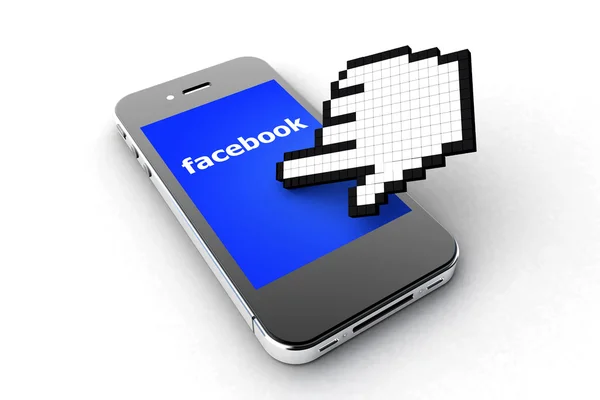 Facebook Smartphone — Stock fotografie