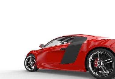 Back of a generic red sport car