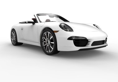 Açık bir genel beyaz spor araba