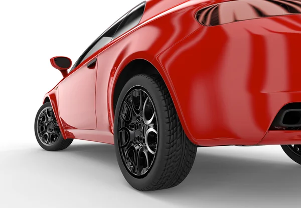 Rückseite eines allgemeinen roten Sportwagens — Stockfoto