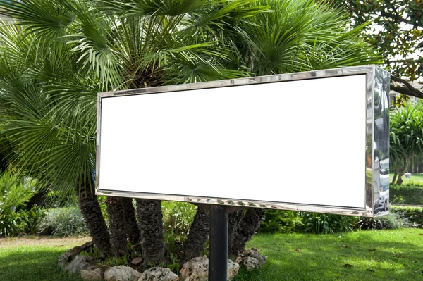 Billboard in a garden — 스톡 사진