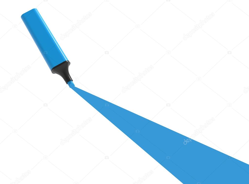 Blue highlighter with underline