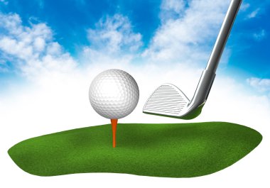 Golf gökyüzünde kara