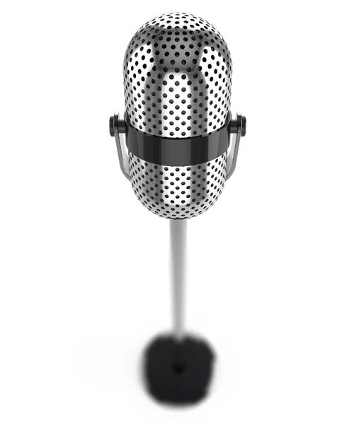 Mikrofon isoliert auf weiß — Stockfoto