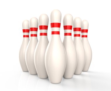 Bowling skittles izole