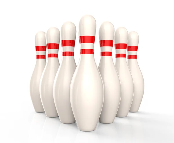 Bowling skittles isolated — Stock Photo, Image