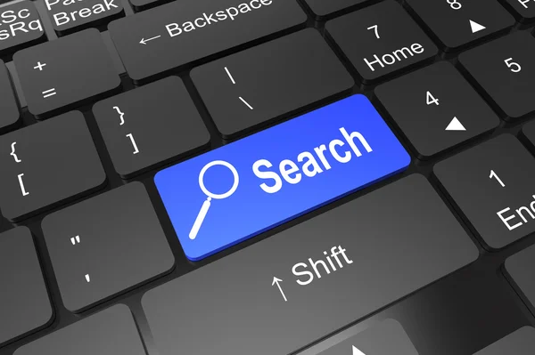 Keyboard enter button with search — Stock Photo, Image