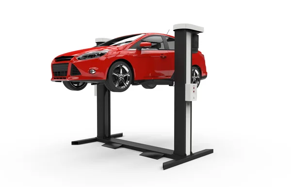 Car lifting on a white background — Stock Photo, Image