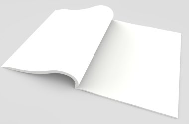 Dergi gri bir arka plan üzerine açık