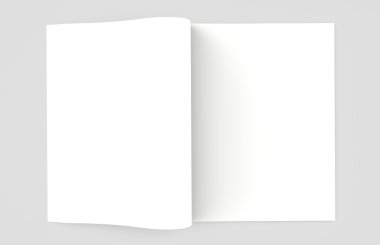 Dergi gri bir arka plan üzerine açık