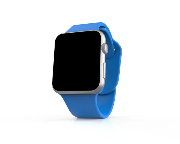Синій загальний розумний годинник — стокове фото