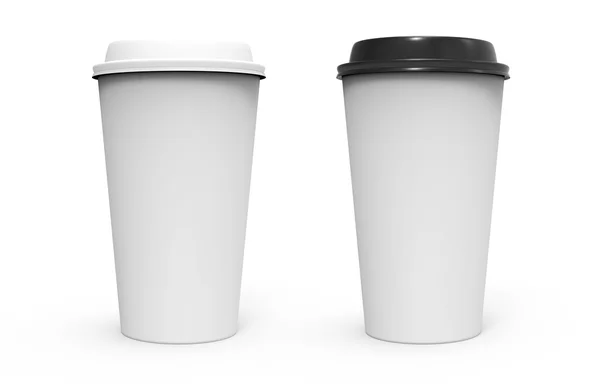 Két kávé papírpohár — Stock Fotó
