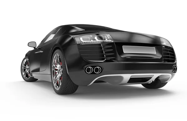 Чорний розкішний спортивний автомобіль — стокове фото